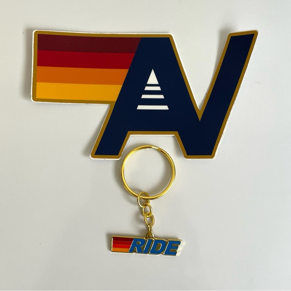 New! Aviator National Ride keychain w/ sticker
